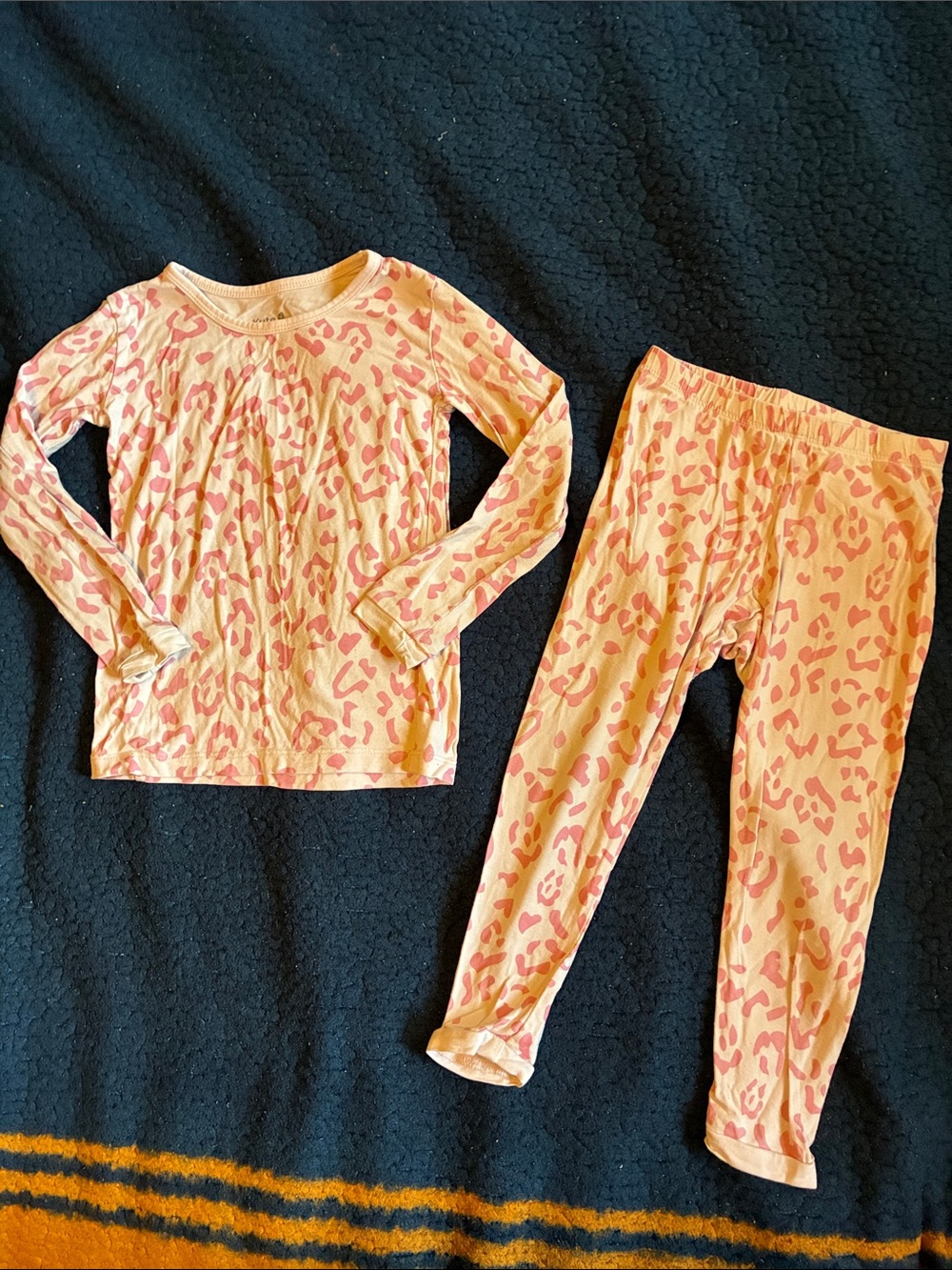 Kyte BABY Pink Leopard Print Long Sleeve Pajama Set